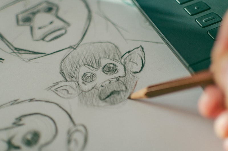 Drawing of ape