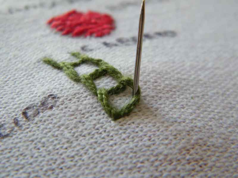 Embroidery in the making