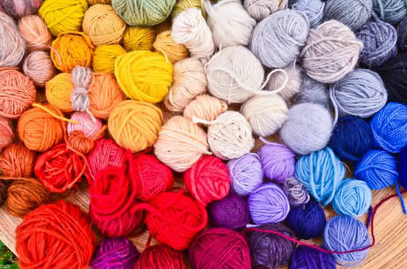 Yarns of many colors