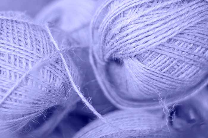 Purple frayed yarn