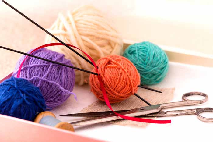 Yarn in different colors