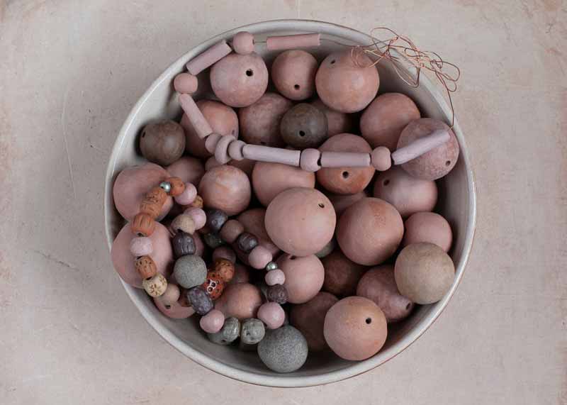 Clay bead bracelets and necklaces