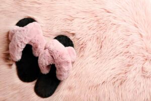 Pink faux fur