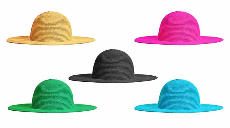 Hats in different colors