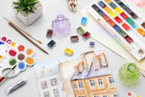 Watercolor painting supplies